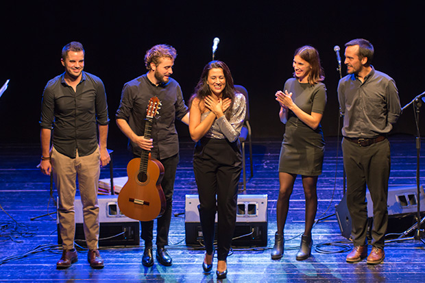 De izquierda a derecha: Ángel Pérez Cantero, Jesús Guerrero, Alba Carmona, Karen Brewer y Juan Rodríguez Berbín. © Xavier Pintanel