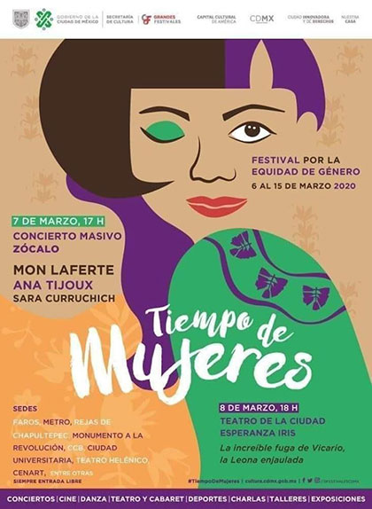 Festival por la Equidad de Género Tiempo de Mujeres 2020 México.