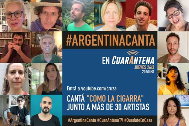 Más de 35 artistas cantaron «Como la cigarra» como un conjuro contra la pandemia.