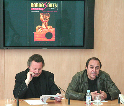 Ramon Muntaner y Pere Camps en la rueda de prensa de hoy. © Xavier Pintanel