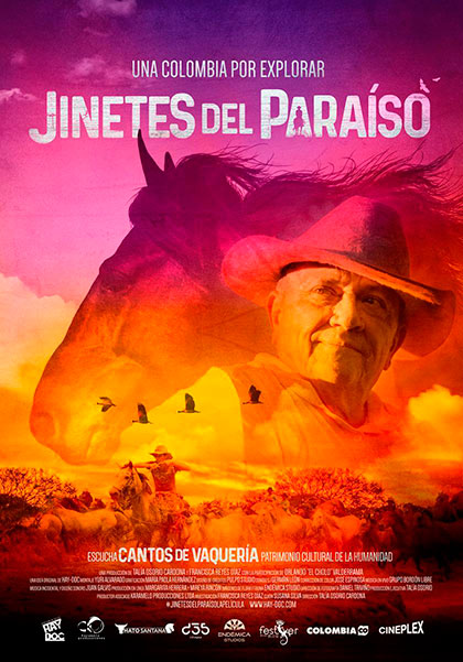 Cartel de la película «Jinetes del paraíso» de Talía Osorio.