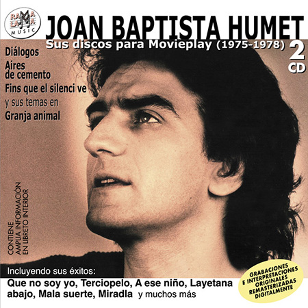 Portada del disco «Sus discos para Movieplay» de Joan Baptista Humet.