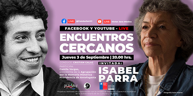 Isabel Parra estrena una nueva canción dedicada al 18 de octubre en «Encuentros Cercanos» de la Fundación Víctor Jara.