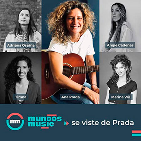 Portada del disco «MundosMusic se viste de Prada» de Angie Cadenas, Timna, Marina Wil y Adriana Ospina.