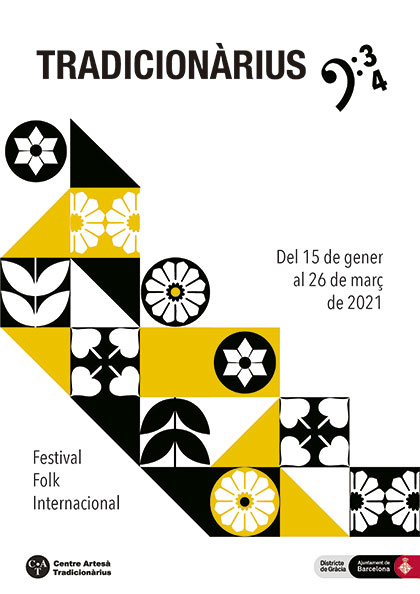 Cartel del XXXIV Festival Folk Internacional Tradicionàrius 2021.