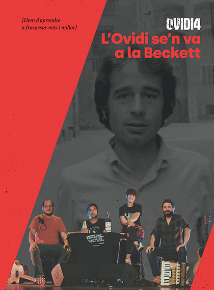 Portada del libro-disco «L’Ovidi se’n va a la Beckett» de Ovidi4.