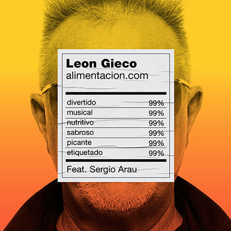 Portada del single «Alimentación.com» de León Gieco.