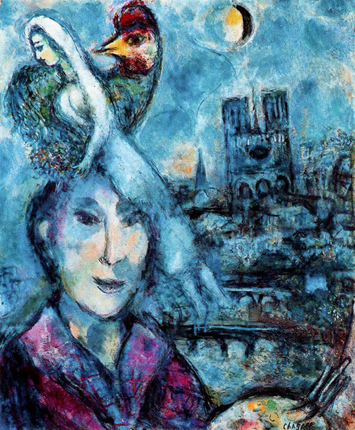 Autorretrato (1968). Óleo sobre lienzo. © Marc Chagall|Galería de los Uffizi. Florencia