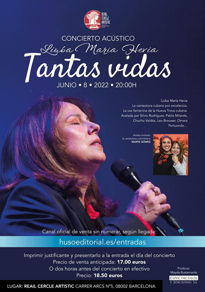 Concierto de Liuba María Hevia en Barcelona.