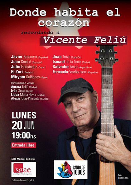 Recordando a Vicente Feliú en Madrid.