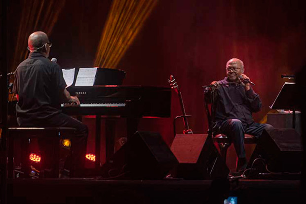 Pablo MIlanés con Miguel Núñez. © ACN|Omara García Mederos