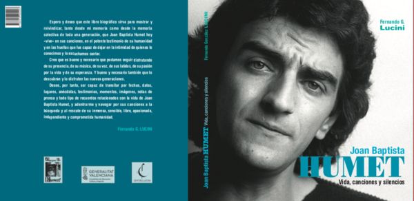 Portada del libro «Joan Baptista Humet. Vida, canciones y silencios» de Fernando González Lucini.