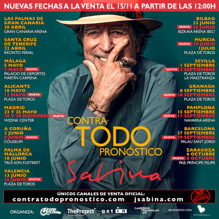 Sabina «despide a Pancho Varona» y anuncia nuevos conciertos.