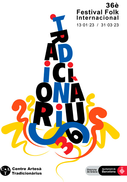 Cartel del 36 Festival Folk Internacional Tradicionàrius 2023.