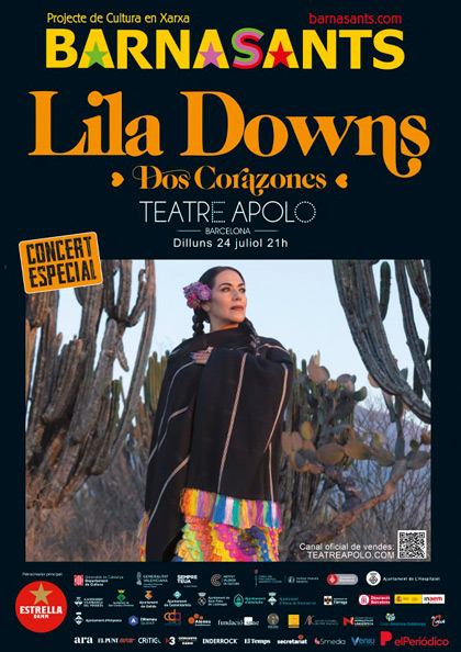 Lila Downs actuará el 24 de julio en el Teatro Apolo de Barcelona en el marco del Festival BarnaSants.