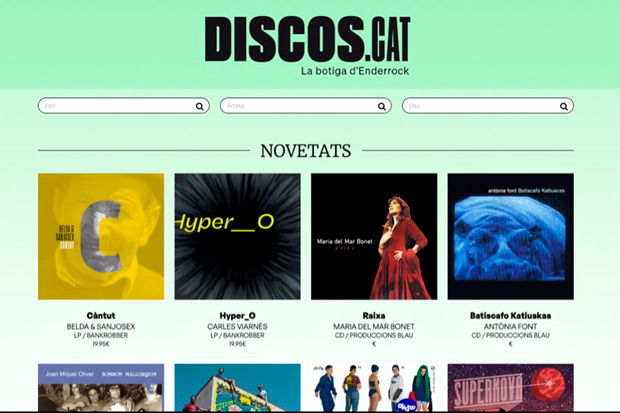 Discos.cat, un nuevo portal ofrecerá toda la música en catalán en soporte físico.