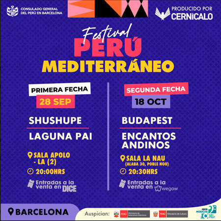 I Festival Perú Mediterráneo Barcelona.
