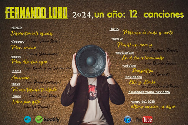 Fernando Lobo presenta su ambicioso proyecto #UnAño12canciones.