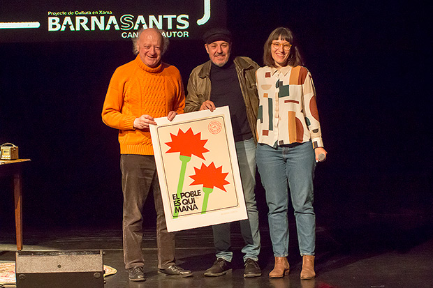 De izquierda a derecha: Jaume Sisa; Pere Camps, director del festival y Laura C. de Agorreta, directora adjunta. © Xavier Pintanel