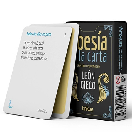 «Poesía a la carta», poemas de León Gieco convertidas en un juego de mesa literario.