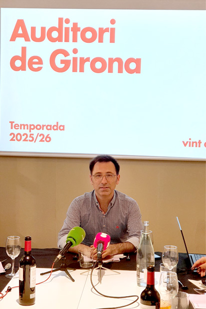 David Ibáñez, director del Auditori de Girona hoy en la conferencia de prensa. © Xavier Pintanel