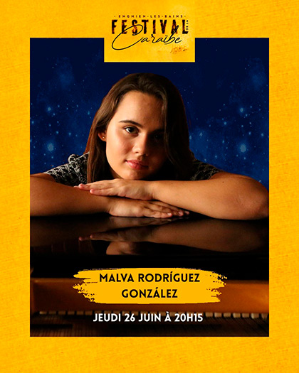 Malva Rodríguez en el Festival del Caribe de Enghien-les-Bains.