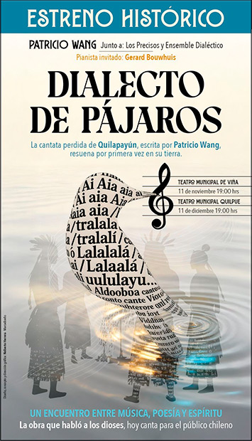 Afiche oficial del reestreno de Dialecto de Pájaros en Chile.