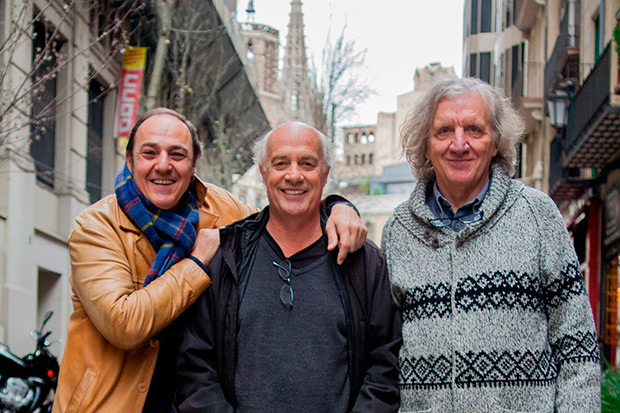 Pere Camps, fundador del BarnaSants; Joan Isaac y Sergio Secondiano Sacchi. &copy; Xavier Pintanel