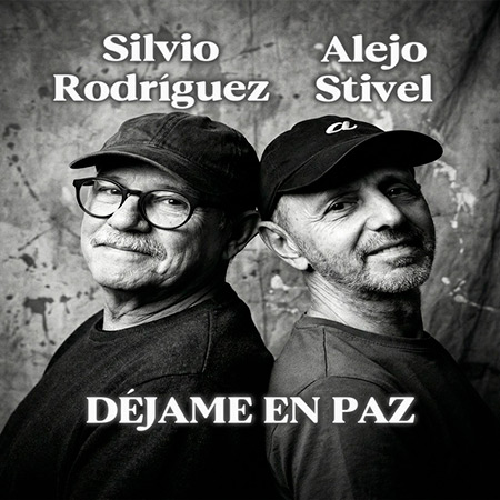 Portada del single &laquo;D&eacute;jame en paz&raquo; de Alejo Stivel y Silvio Rodr&iacute;guez.