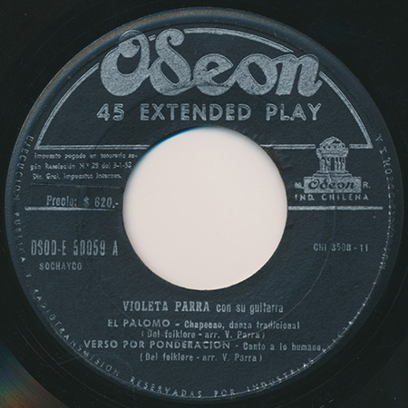 Odeón DSOD/E-50059 (EP) (Violeta Parra) [1955]